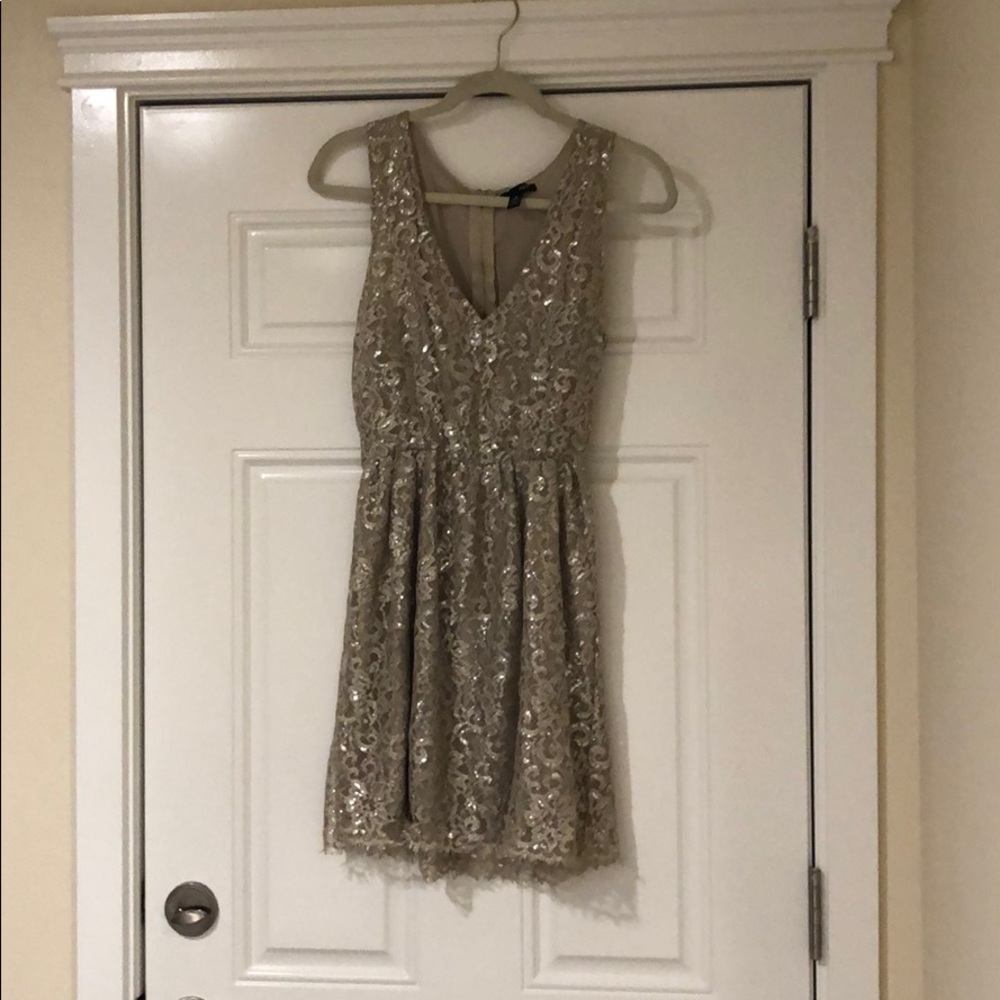 A line metallic dress